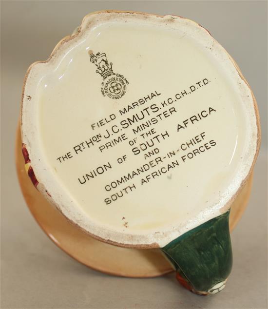 A Royal Doulton Field Marshall The Right Honourable J.C. Smuts character jug, 18cm.